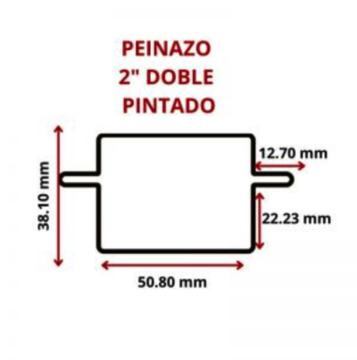 PEINAZO DOBLE 2 50.8 MM PINTADO